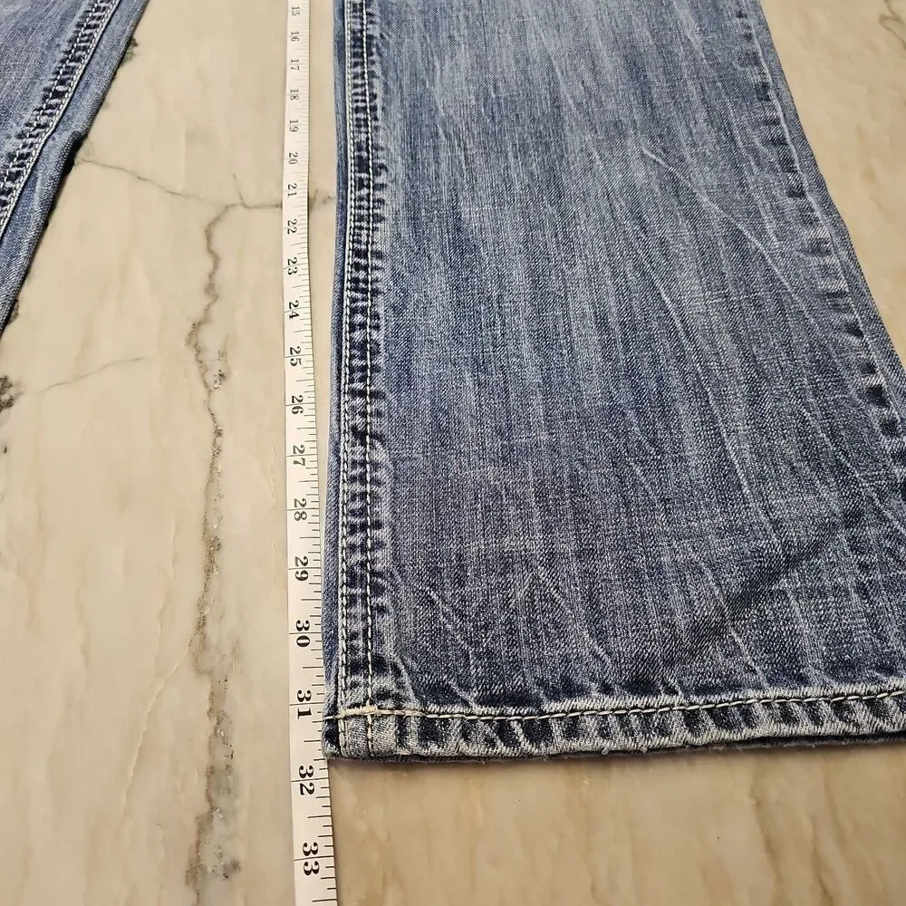 Rock And Roll Cowboy Jeans Men 36x34 Blue Denim Double Barrel Straight Relaxed